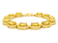 Yellow Gold Citrine Colored Gemstone Tennis Bracelet