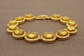 Yellow Gold Citrine Colored Gemstone Tennis Bracelet