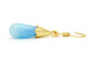 Blue Moonstone Teardrop Gold Earrings