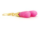 Pink Moonstone Teardrop Gold Earrings