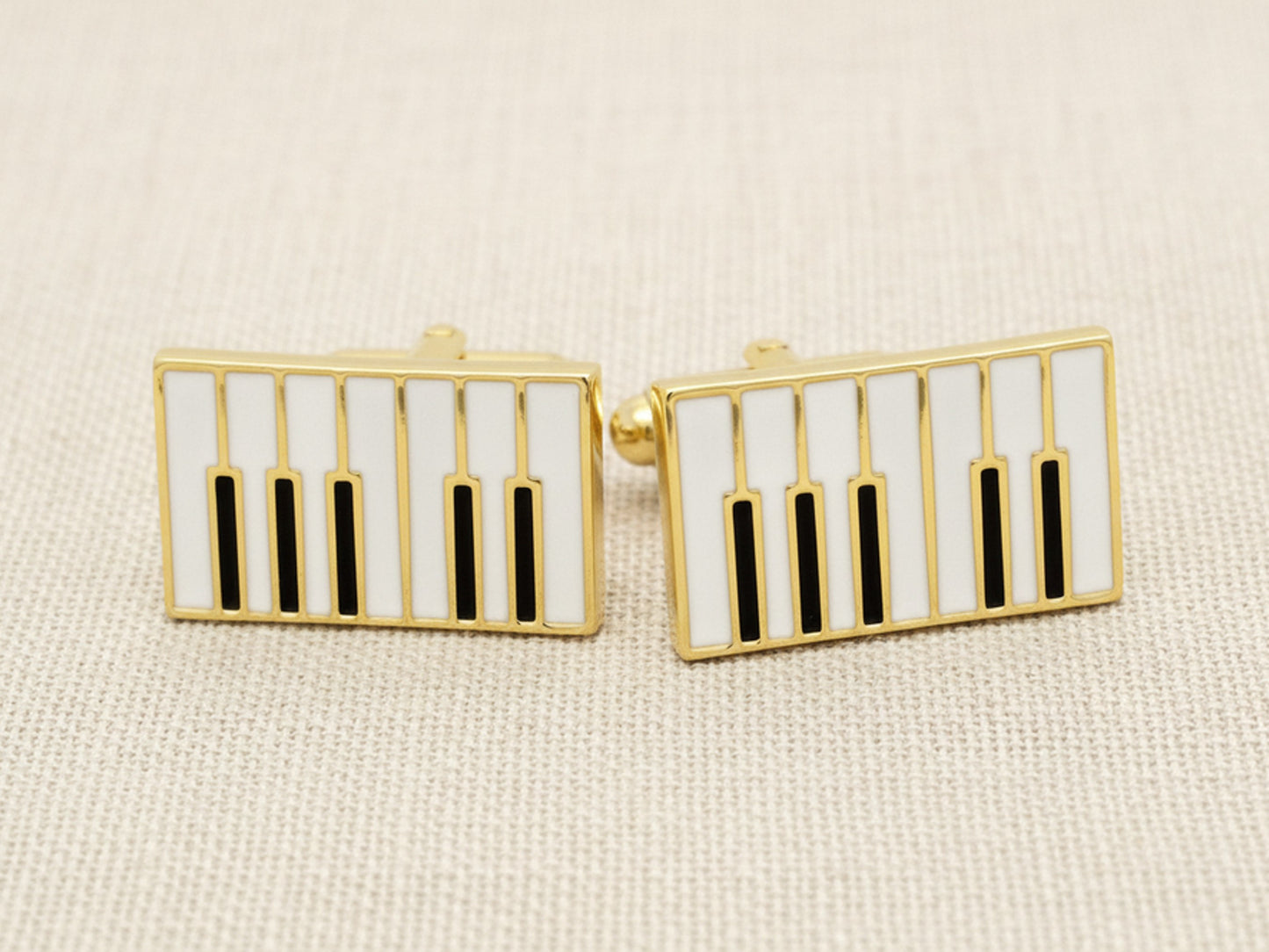 Yellow Gold Piano Keyboard Cufflinks
