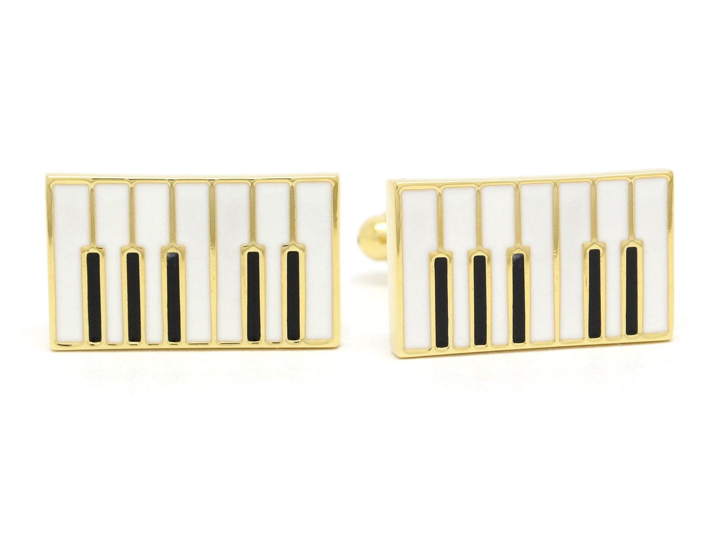 Yellow Gold Piano Keyboard Cufflinks