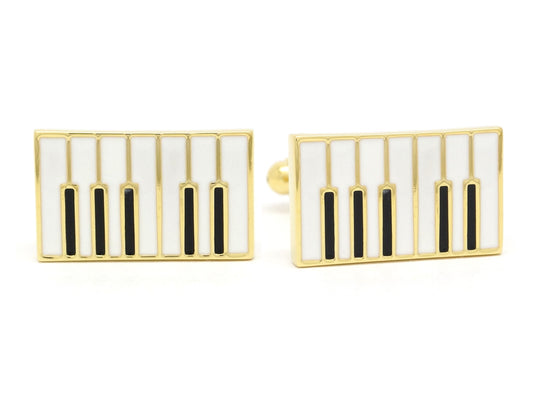 Yellow Gold Piano Keyboard Cufflinks