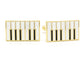 Yellow Gold Piano Keyboard Cufflinks