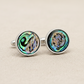 Natural Mother Pearl Abalone Round Cufflinks