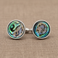 Natural Mother Pearl Abalone Round Cufflinks
