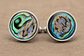 Natural Mother Pearl Abalone Round Cufflinks