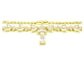 Yellow Gold Sparkly Different Shaped Gems Choker Necklace DISPLAY
