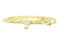 Yellow Gold Sparkly Different Shaped Gems Choker Necklace FRONT