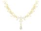 Yellow Gold Sparkly Different Shaped Gems Choker Necklace MAIN