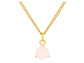 Pink Moonstone Round Gold Necklace MAIN