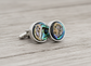 Natural Mother Pearl Abalone Round Cufflinks