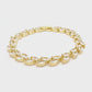 White Marquise Yellow Gold Bracelet