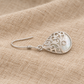 Decorated White Moonstone Earrings