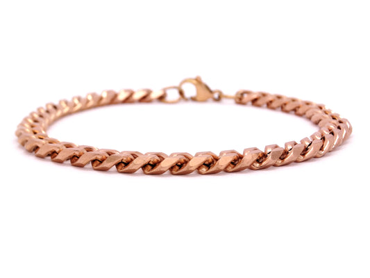 Rose gold curb link bracelet MAIN