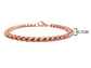 Rose gold curb link bracelet MEASUREMENT