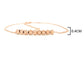 Rose gold bead chain anklet MEASUREMENT