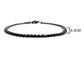 Black stainless steel thin chain anklet MEASUREMENT