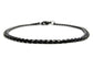 Black stainless steel thin chain anklet MAIN