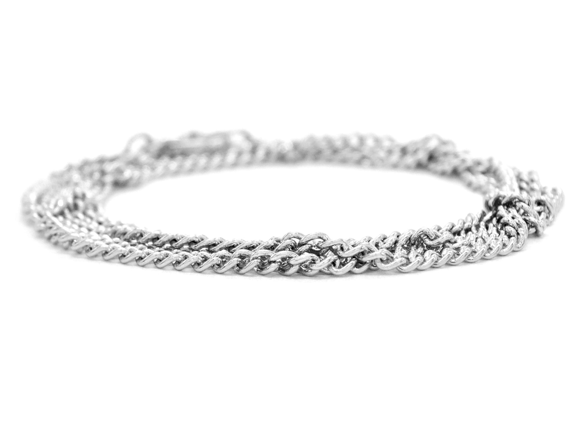 Sterling silver thin chain anklet DISPLAY