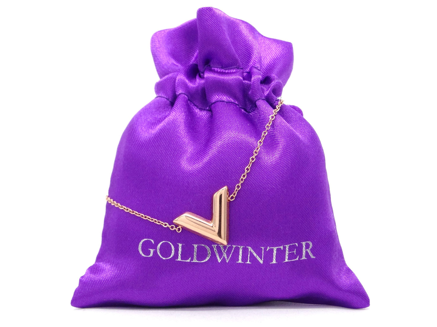 Rose gold letter V bracelet GIFT BAG