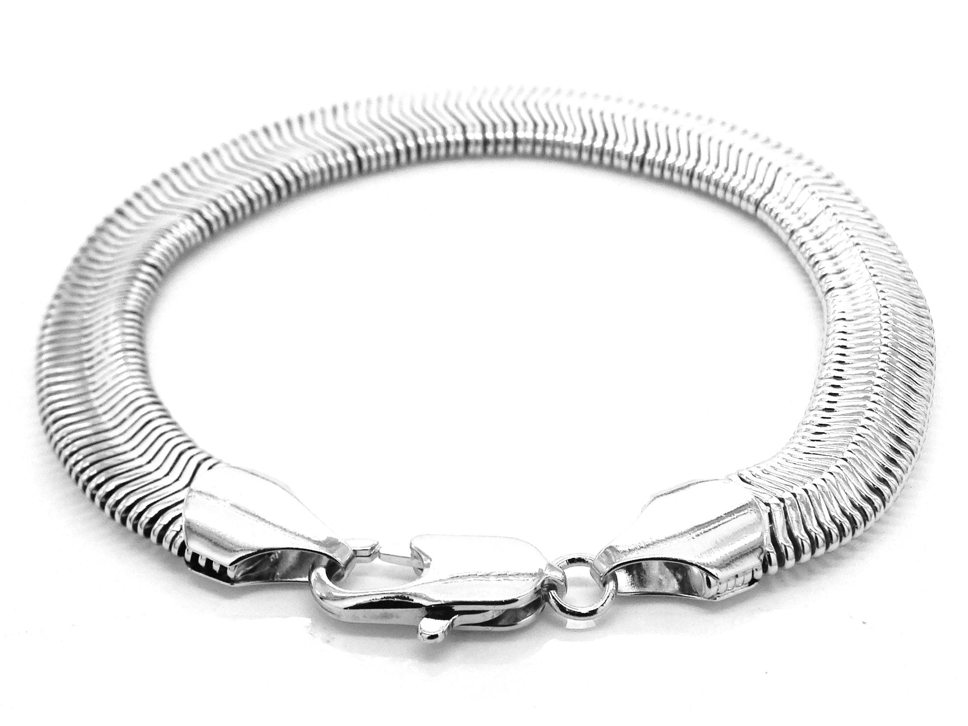 Silver snake chain bracelet