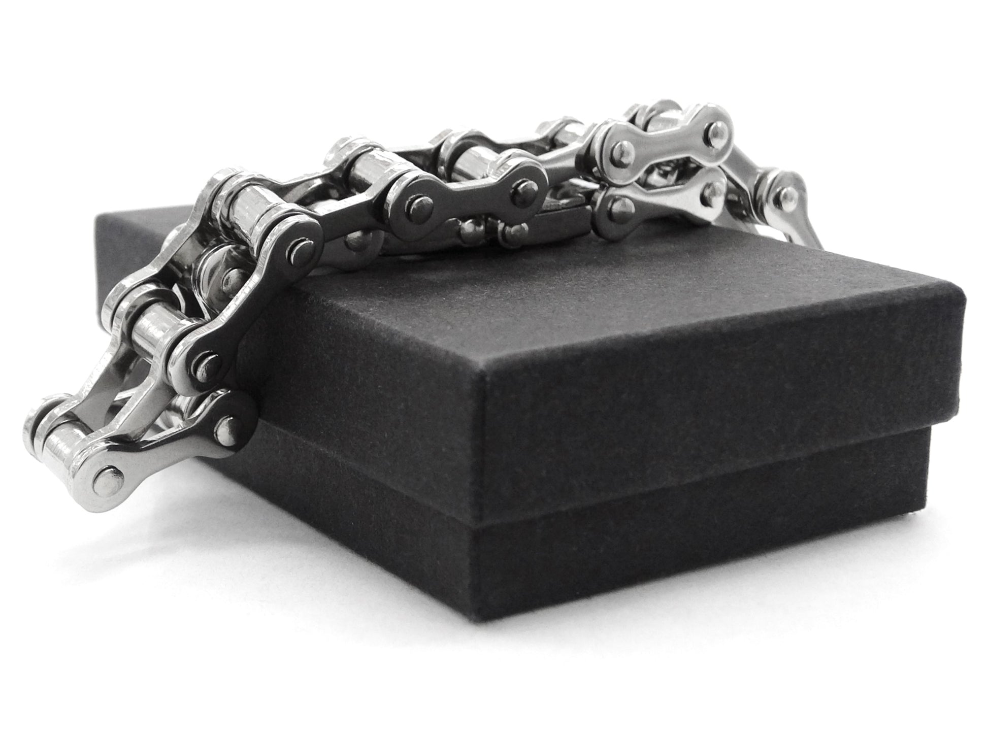 Stainless steel bike chain bracelet GIFT BOX