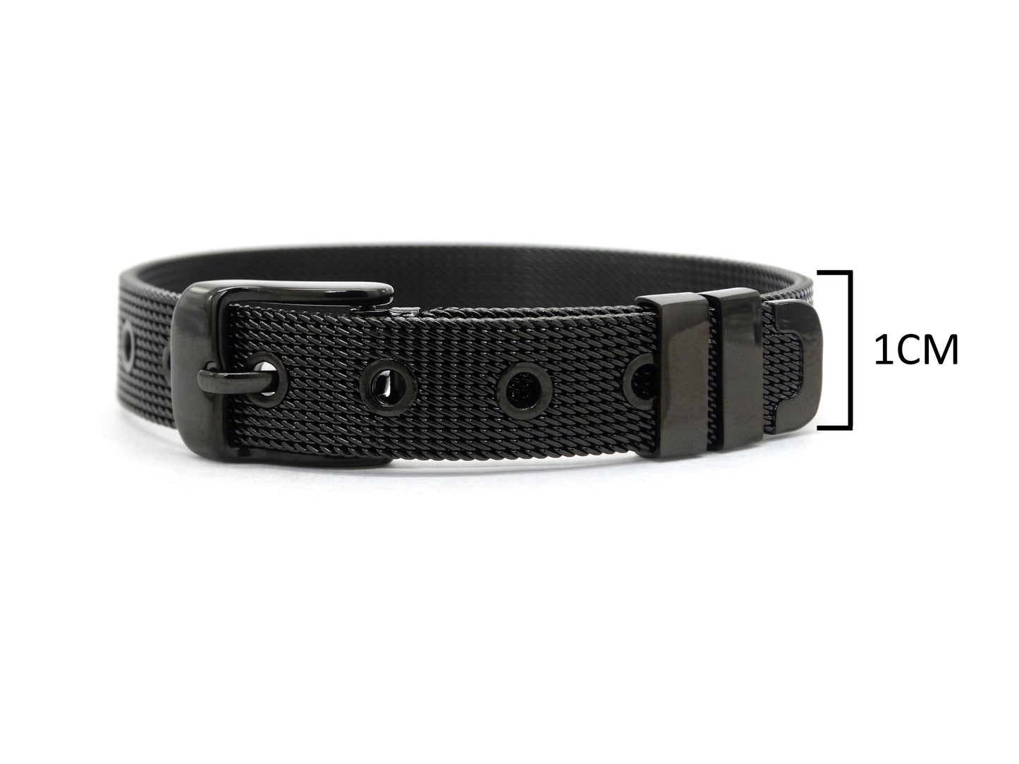 Black stainless steel belt bracelet MEASUREMENT