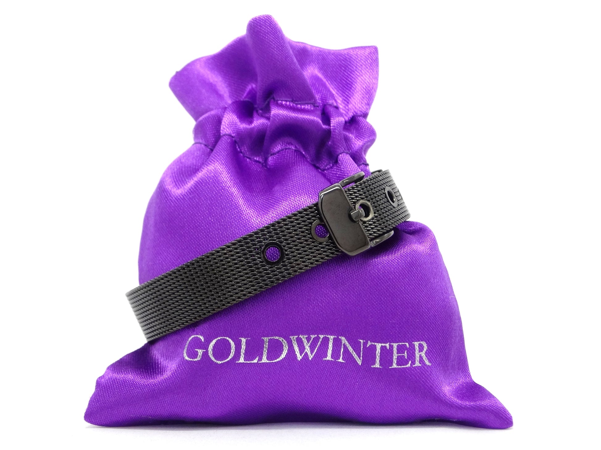 Black stainless steel belt bracelet GIFT BAG