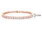 Rose Gold Thin Round White Tennis Bracelet MEASUREMENT