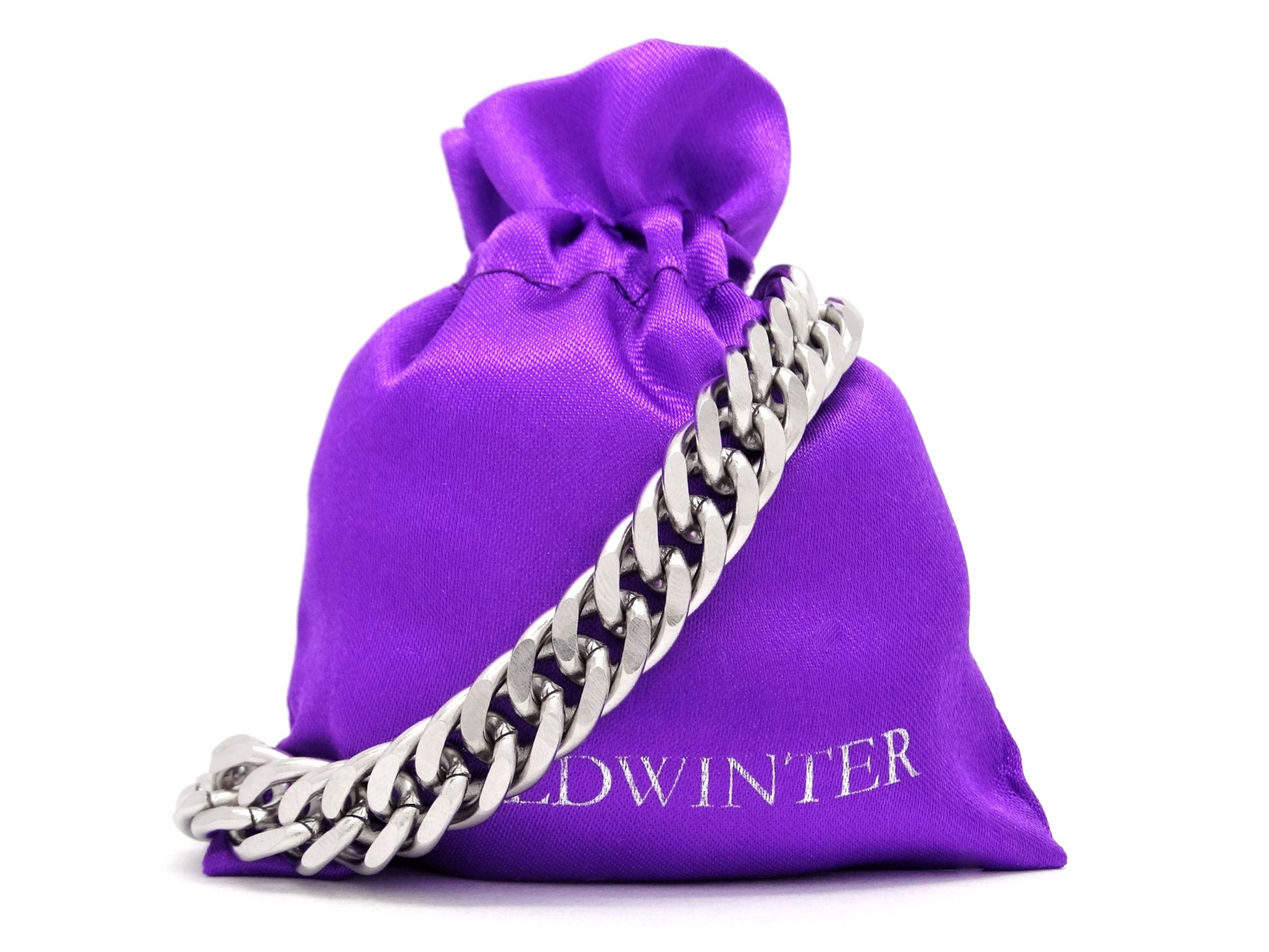 Stainless steel double curb link chain bracelet GIFT BAG