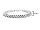 Stainless steel double curb link chain bracelet MEASUREMENT