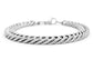 Stainless steel double curb link chain bracelet MAIN