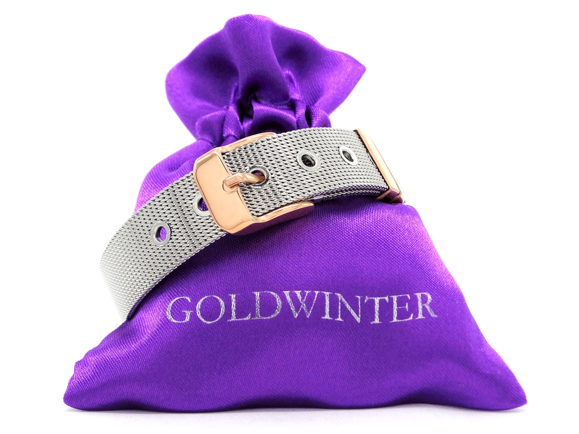 Steel and rose gold belt bracelet GIFT BAG