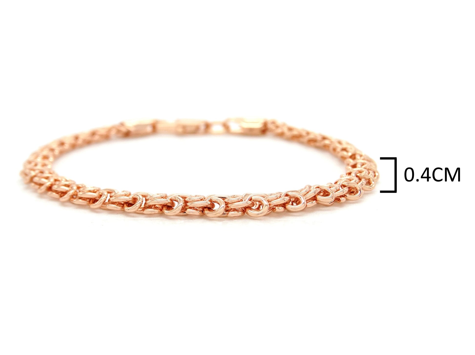 Rose gold interweaving chain bracelet MEASUREMENT