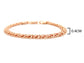 Rose gold interweaving chain bracelet MEASUREMENT