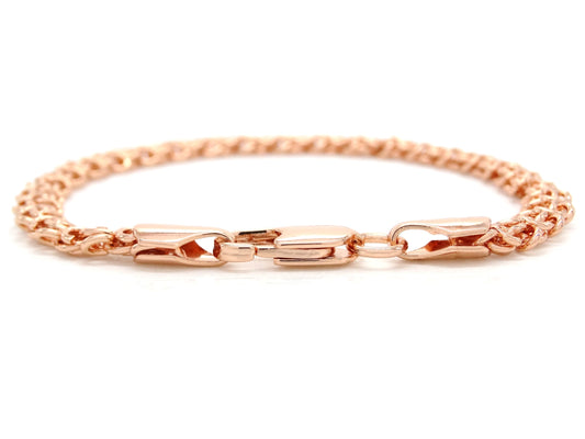 Rose gold interweaving chain bracelet FASTENING