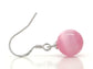 Pink moonstone ball necklace and earrings BACK