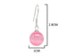 Pink ball moonstone earrings MEASUREMENT
