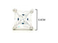 Clear princess silver stud earrings MEASUREMENT
