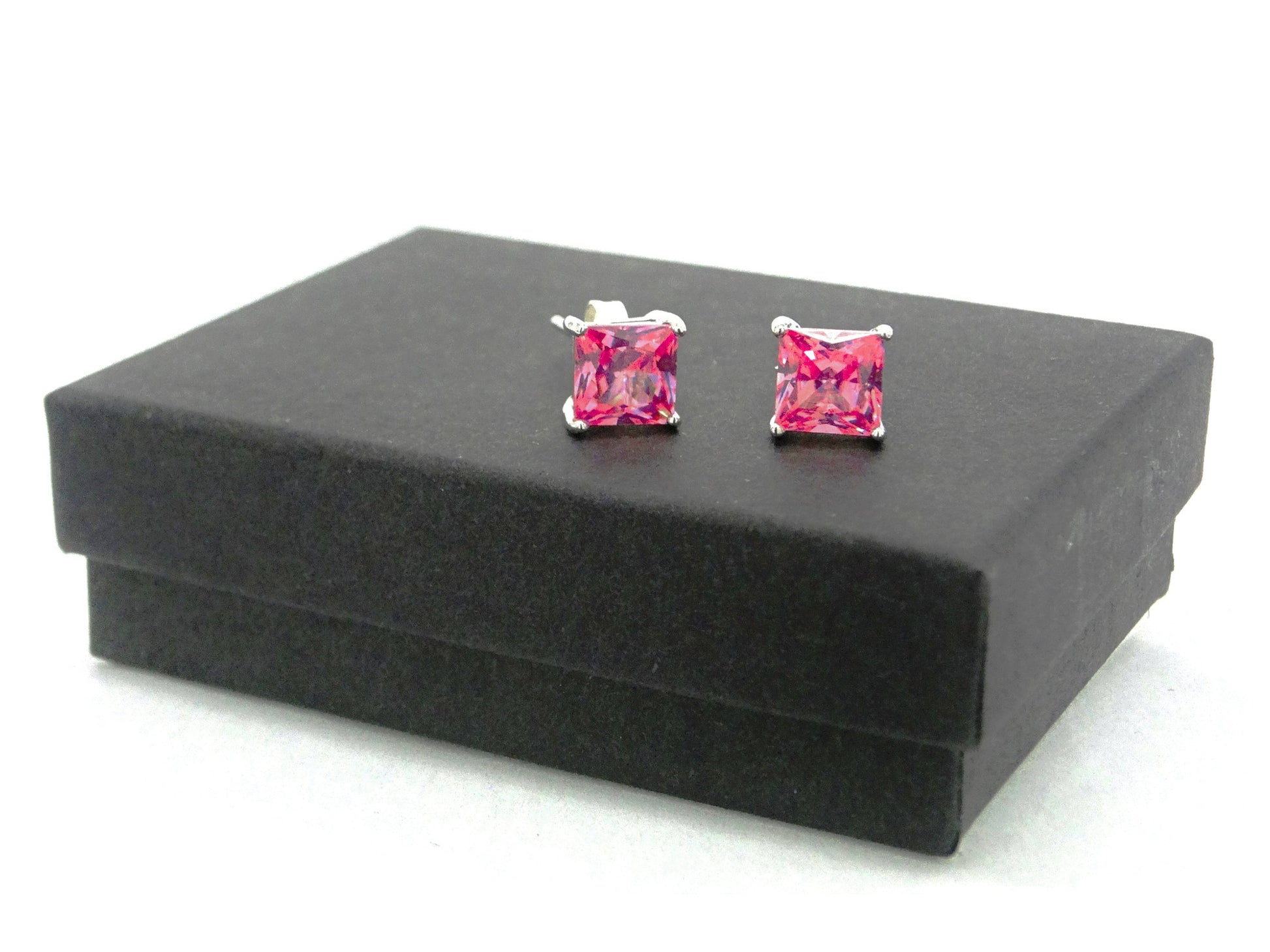 Pink princess stud earrings GIFT BOX