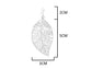 Sterling silver leaf necklace and earrings MEASUREMENT