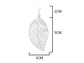 Silver leaf earrings MEASUREMENT