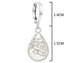 Decorated white moonstone hoop earrings MEASUREMENT