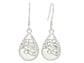 Decorated white moonstone earrings