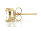 Clear princess gold stud earrings SIDE