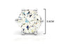 Clear gem silver stud earrings MEASUREMENT