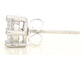 Clear gem silver stud earrings SIDE