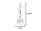White moonstone ball earrings MEASUREMENT