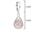 Decorated pink moonstone hoop earrings MEASUREMENT